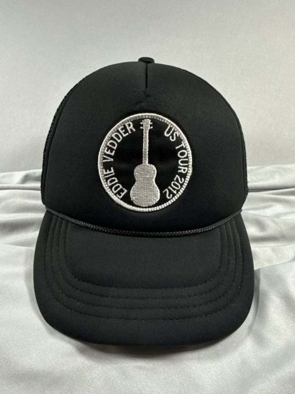 Eddie Vedder US Tour 2012 Trucker Hat Pearl Jam Black Mesh Concert Rare